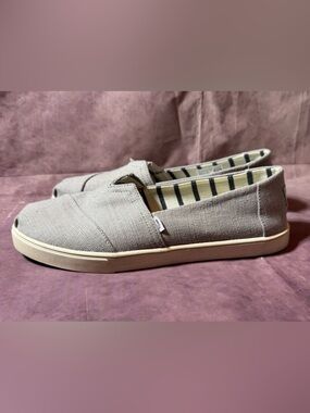 TOMS Women's Alpargata Gray Cupsole Slip-On Size 10 Z1517 Classic Casual Vegan